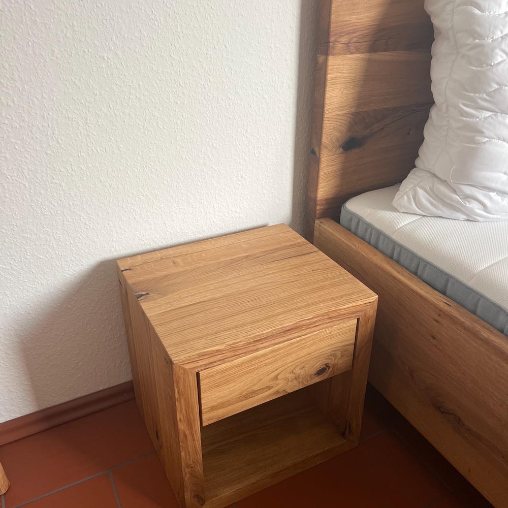 Real wood bedside table / side table / plant stool / handmade stool / bed table - Image 5