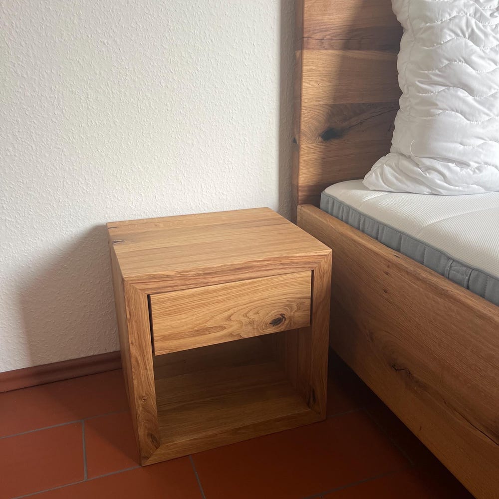 Real wood bedside table / side table / plant stool / handmade stool / bed table - Image 6