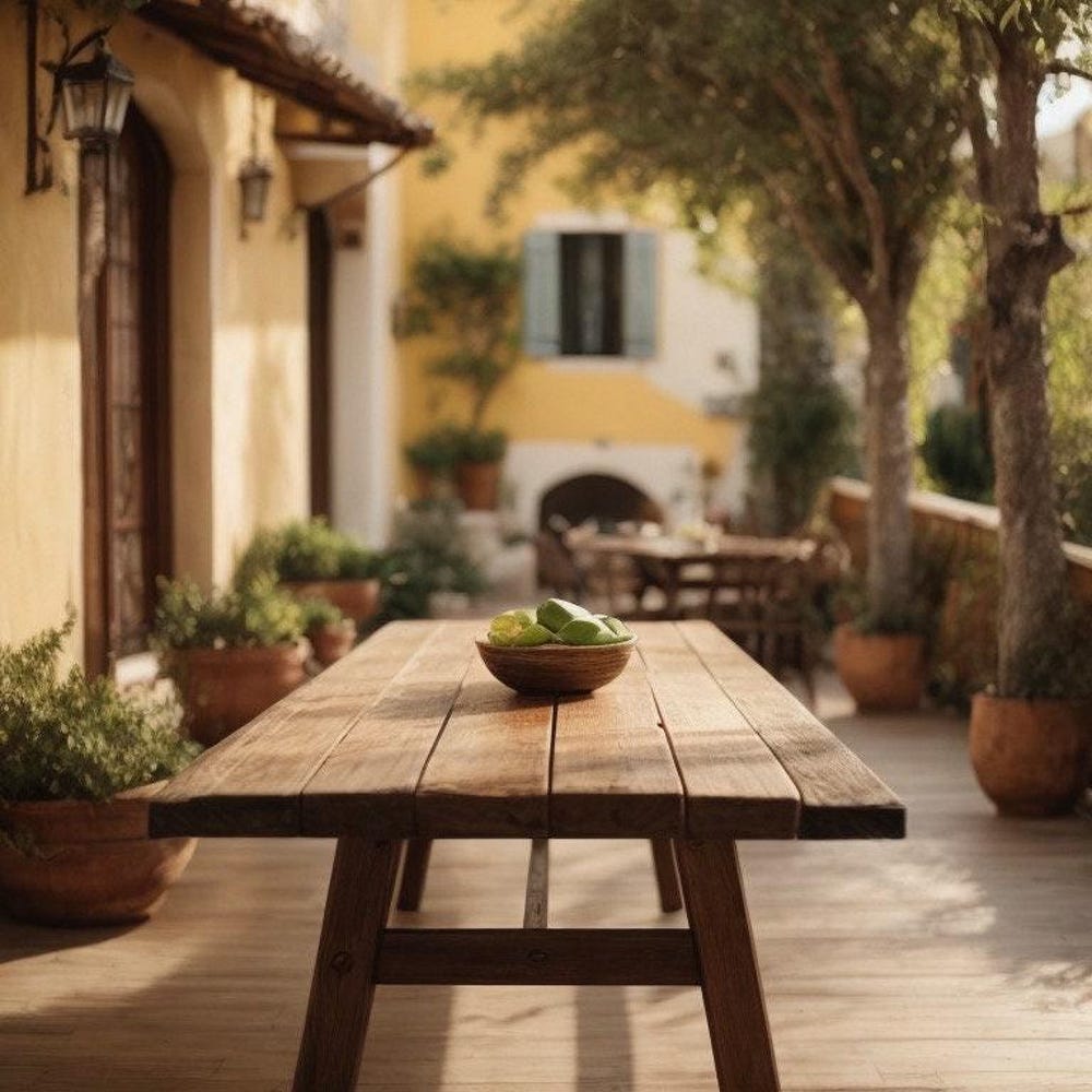 patio table / outdoor table / solid wood table / old wood table / garden table / solid wood / upcycling / real wood table / bar table - Image 3