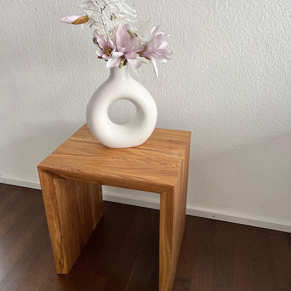 Wooden stool / side table / plant stool / handmade stool / stool / seat stool / bedside table / natural wood / gift idea - Image 3