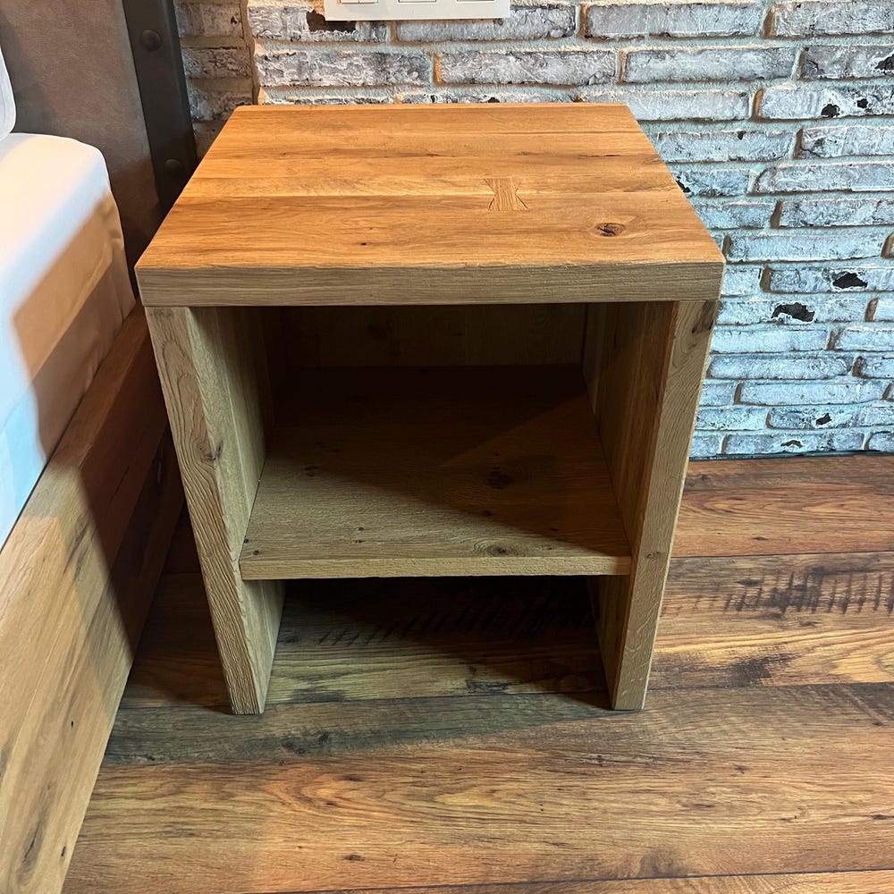 Real wood bedside table / side table / plant stool / handmade stool / bed table - Image 3