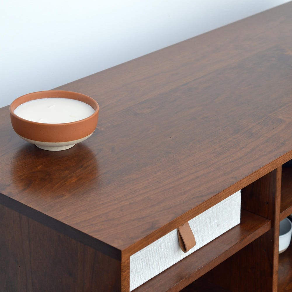 Kasse Media Console - 60" - Solid Cherry - Teak Finish - In Stock! - Image 7