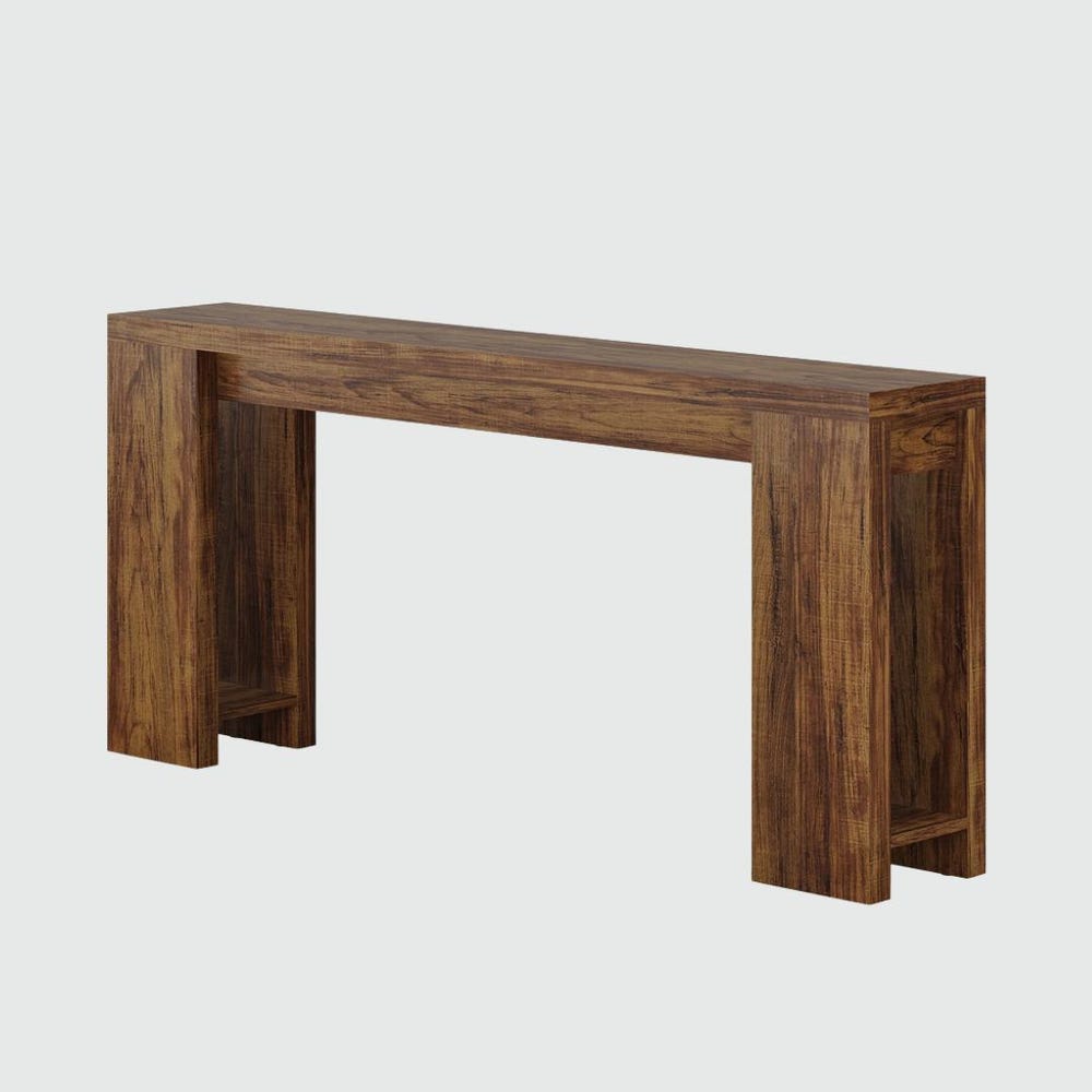 Rustic 70.9" Console Table – Extra Long Farmhouse Entryway Table, Narrow Sofa Table with Legs, Modern Hallway Wood Accent Table - Image 2