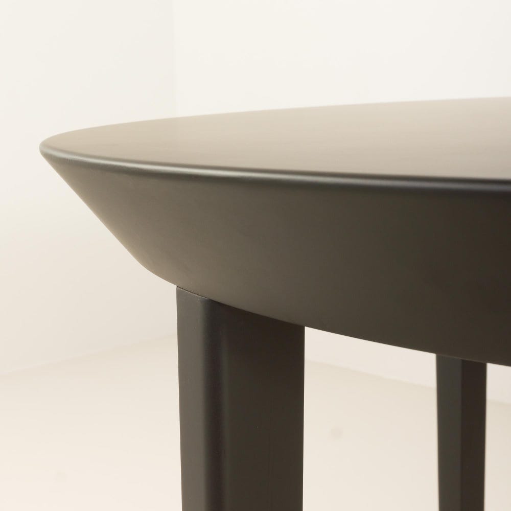 Ole Hald, circular extension teak dining table in black varnish for Gudme Mobelfabrik, Denmark, 1960s - Image 8