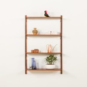 Danish mid century teak shelving unit, set of 4 shelves ,1960s