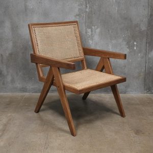 Dining Chair, Wood Rattan Accent Chair, for Living Room, Patio, Terrace, Bedroom & Lounge, Mid Century