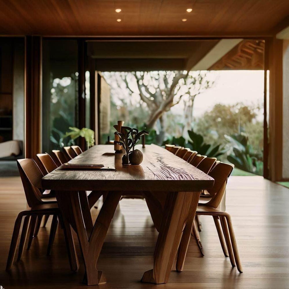 conference table / solid wood table / office table / solid wood / real wood table - Image 2