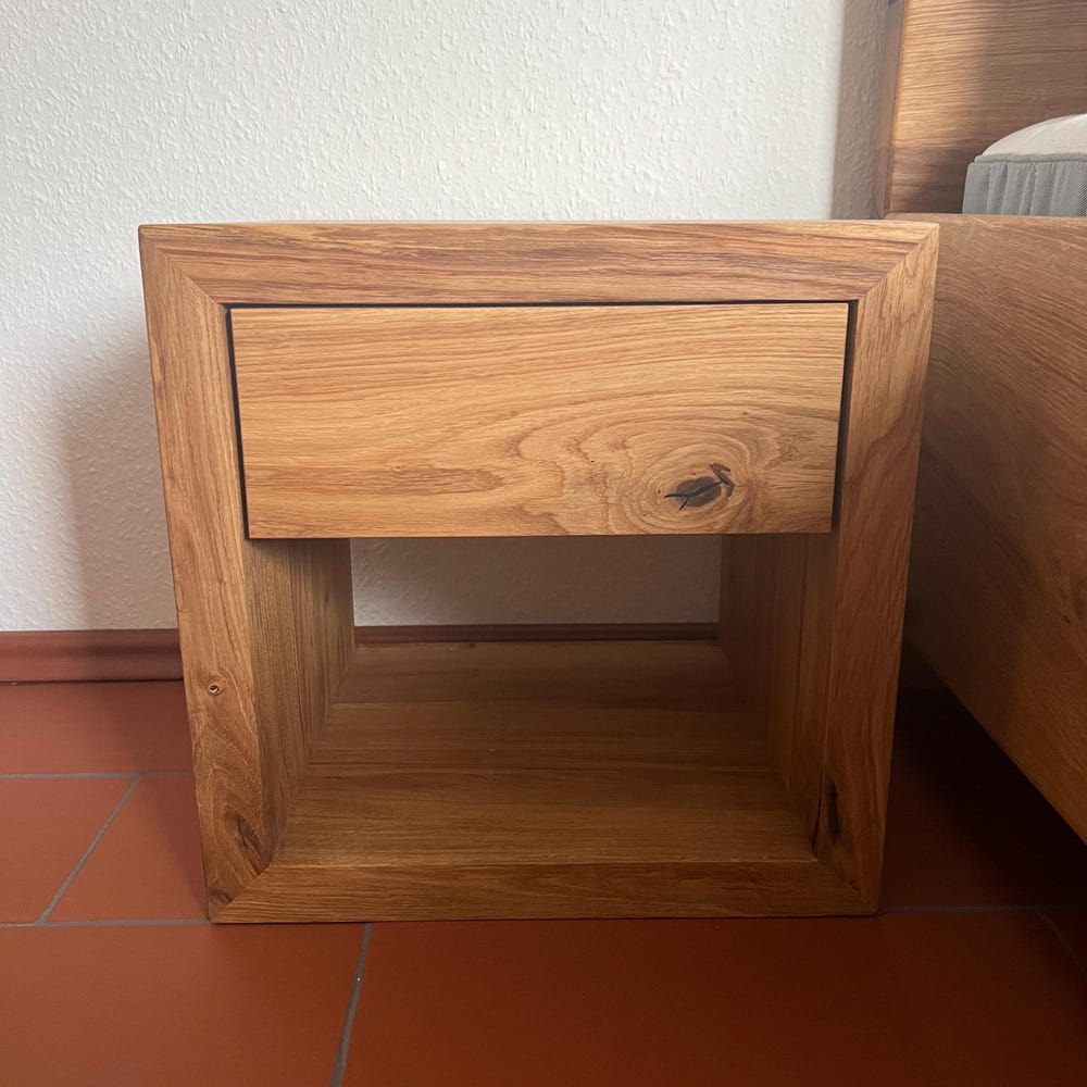 Real wood bedside table / side table / plant stool / handmade stool / bed table - Image 4