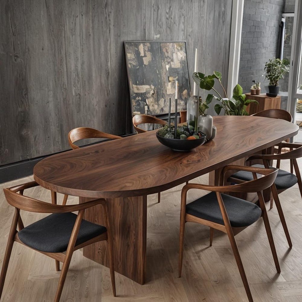 conference table / solid wood table / office table / solid wood / real wood table / dining table - Image 4