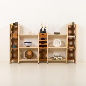 Danish teak and beech bookcase by Trip Trap, Denmark, 1990s