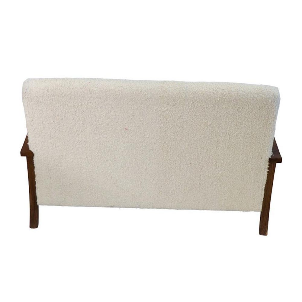 Handmade Moroccan Boucle Sofa | Walnut Wood Boucle Couch | Modern Cozy Living Room Sofa | Boho Lounge Sofa | Custom Boucle Seating - Image 3