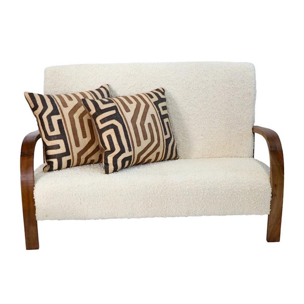 Handmade Moroccan Boucle Sofa | Walnut Wood Boucle Couch | Modern Cozy Living Room Sofa | Boho Lounge Sofa | Custom Boucle Seating - Image 4